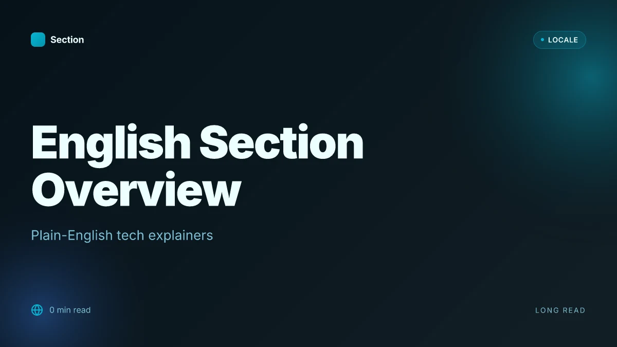 English Section Overview