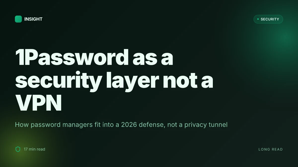 Is 1Password a VPN and what it means for online security in 2026