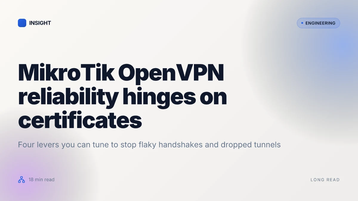 Setting up your MikroTik as an OpenVPN client step by step 2026