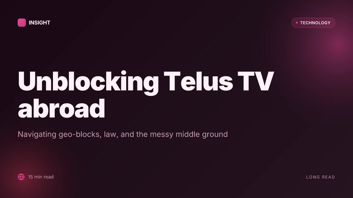 Unblocking Telus TV abroad: can you use a vpn when you’re outside canada in 2026